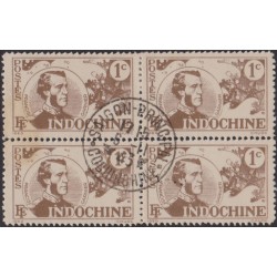 Indochine 262 obl bloc de 4