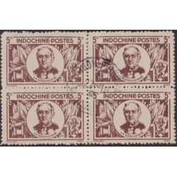 Indochine 264 obl bloc de 4