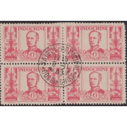 Indochine 266 obl bloc de 4