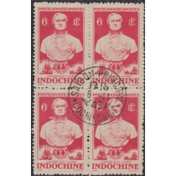 Indochine 268 obl bloc de 4