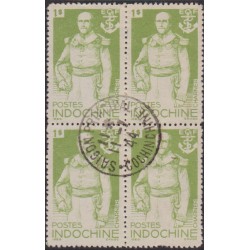 Indochine 273 obl bloc de 4