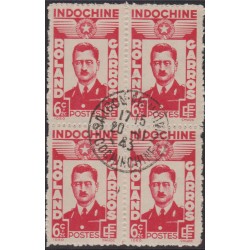 Indochine 275 obl bloc de 4