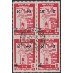 Indochine 280 obl bloc de 4