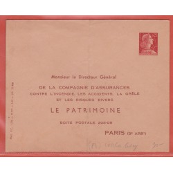 FRANCE ENTIER POSTAL 1011Ca...