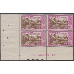 Guyane 162** bloc de 4 coin...