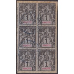 Mayotte   1 obl bloc de 6