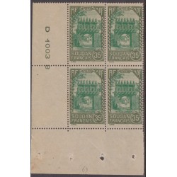 French Sudan  69** Dated block