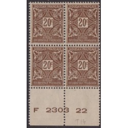 Soudan Taxe 14** Bloc de 4...