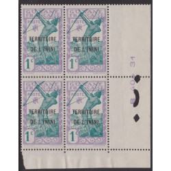 Inini  1** Bloc de 4 coin daté