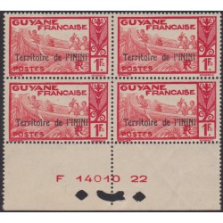 Inini 19** Bloc de 4 daté