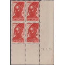 Dahomey 138** Coin daté