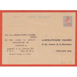 FRANCE ENTIER POSTAL 1233...